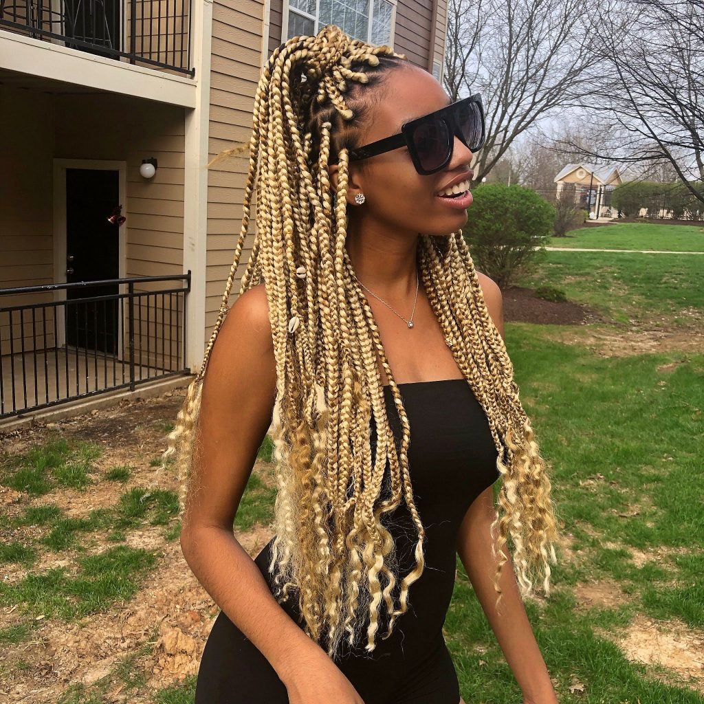 Featured image of post Blonde Ombre Knotless Box Braids