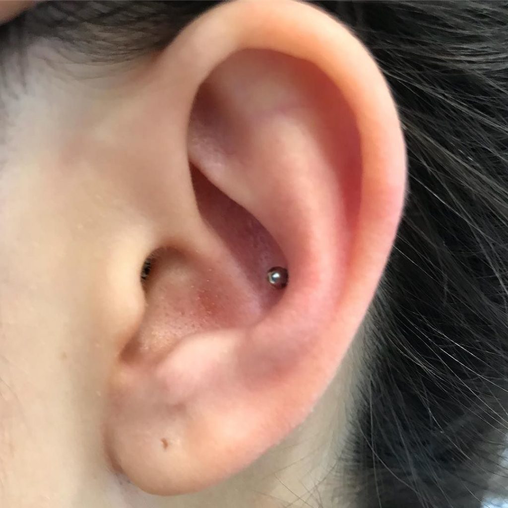 Simple Stud Conch Piercing