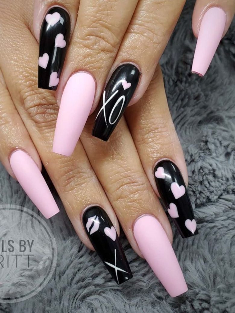 Valentine Nails 2024 Pink Reeta Celestia