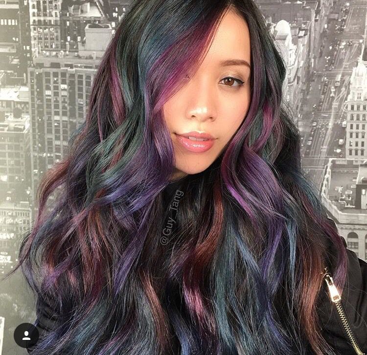 Purple Oil Slick Hair