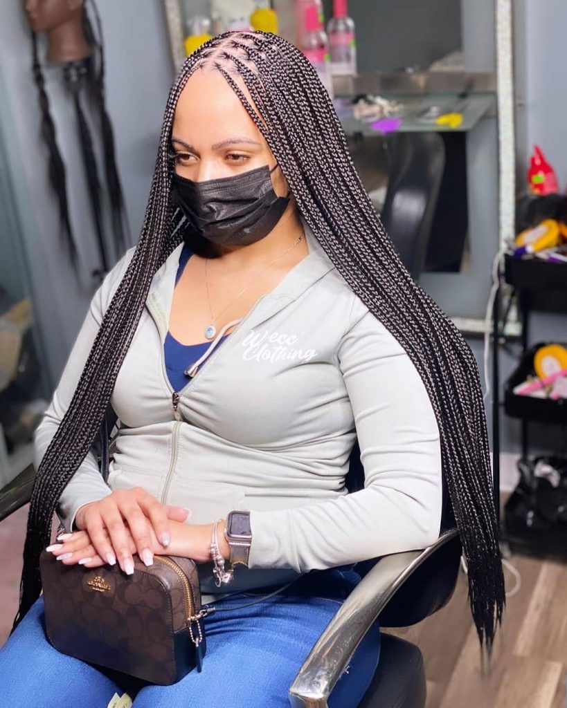 Long Big Knotless Box Braids