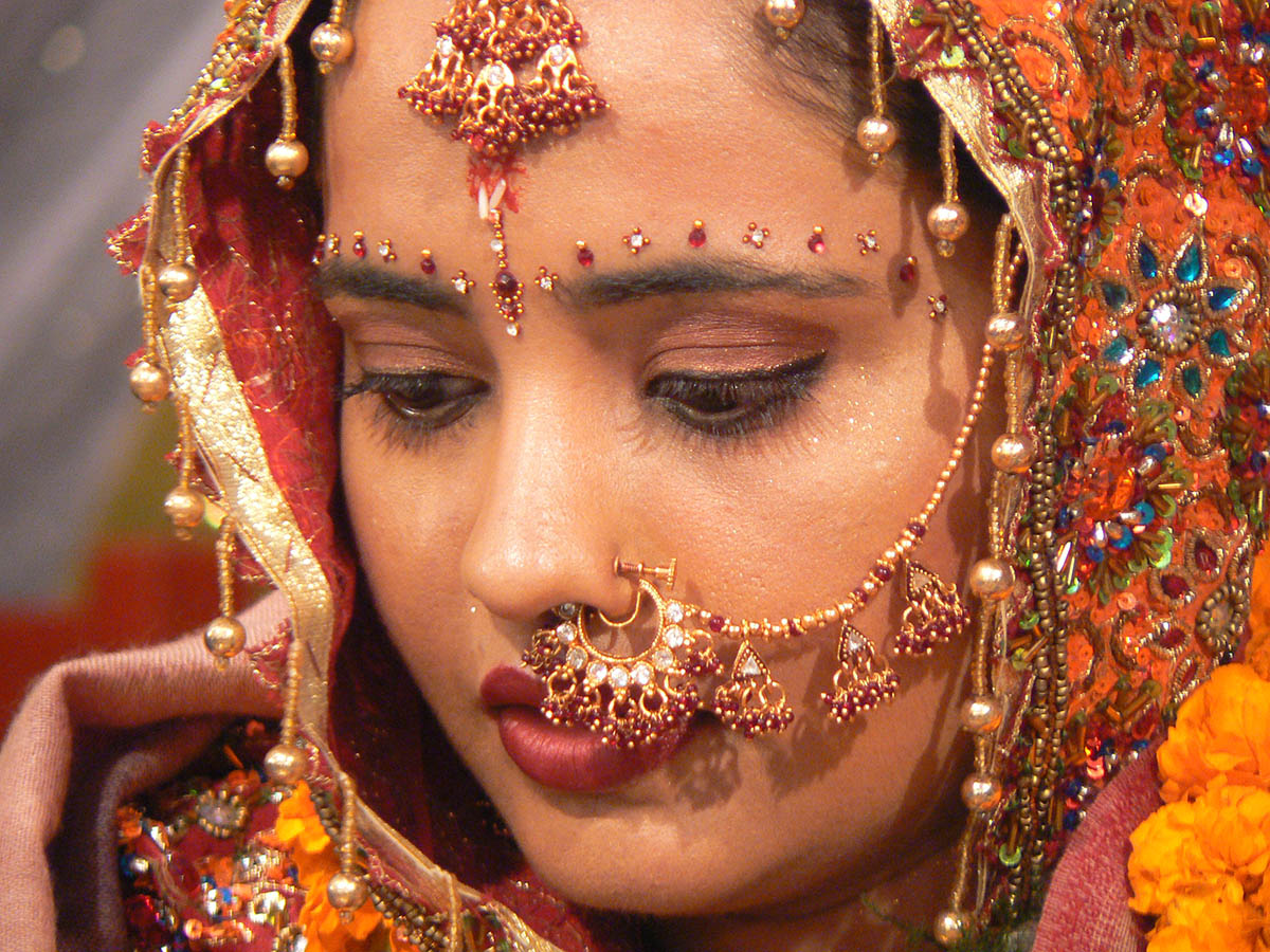 indian bride septum piercing