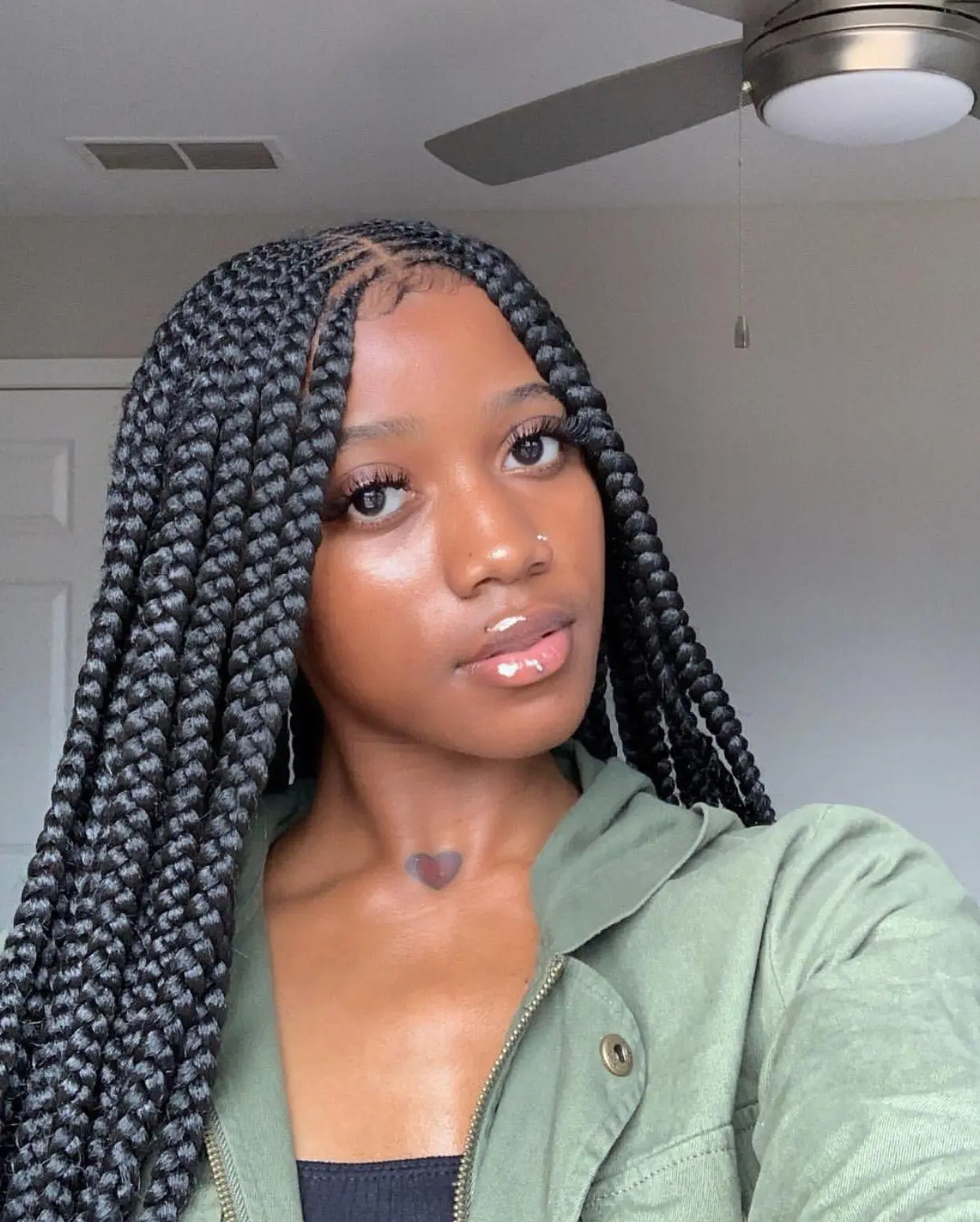 Chic Cornrow Two-Layer Hairstyle