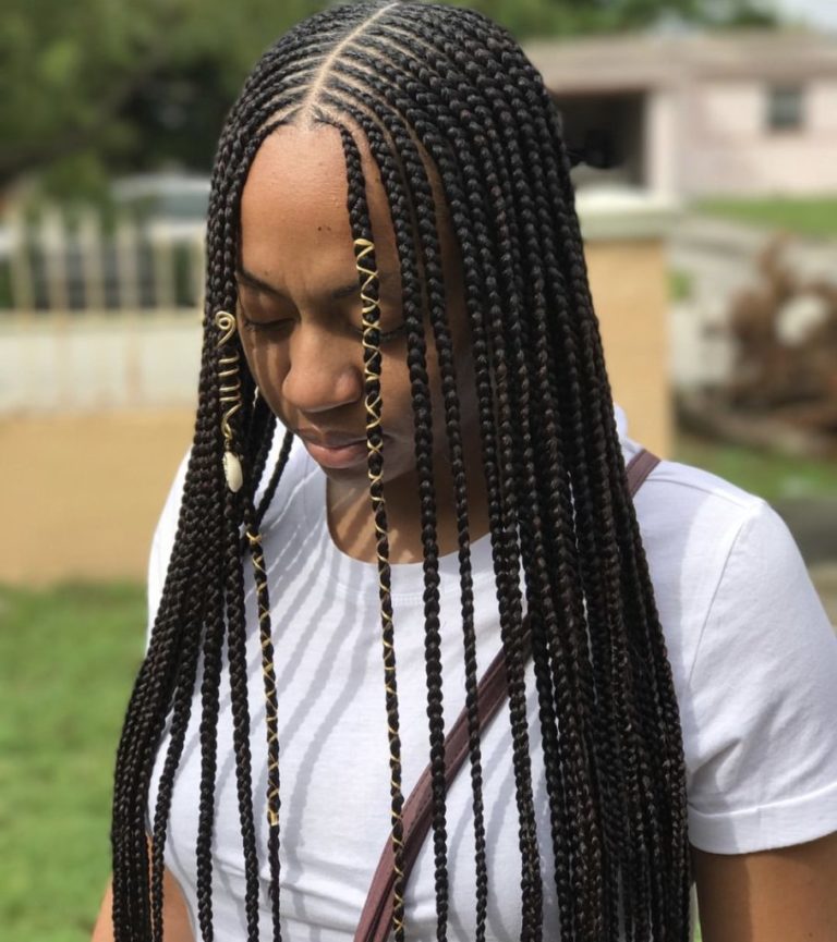 25 Middle Part Tribal Braids Ideas For 2024 | BeautyWayMag