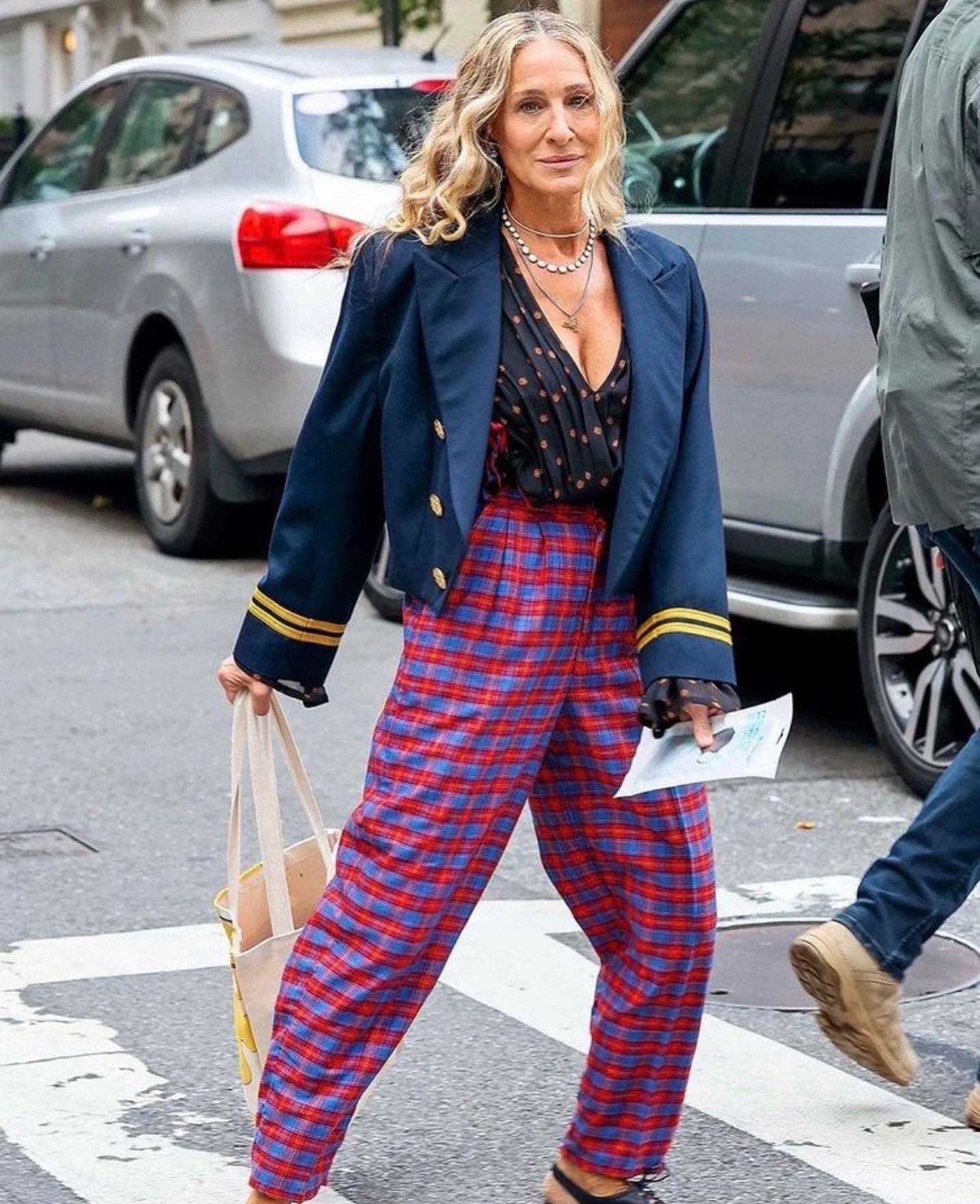 Styling Plaid Pants With A Crop Blazer