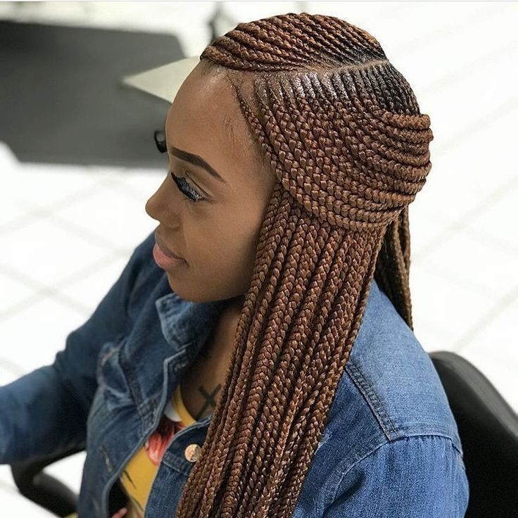 Two-Layer Ghana Weaving Hairstyle