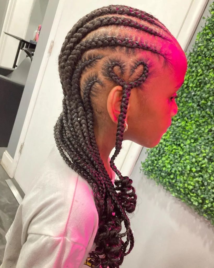 Cute Feed-In Cornrow Braid