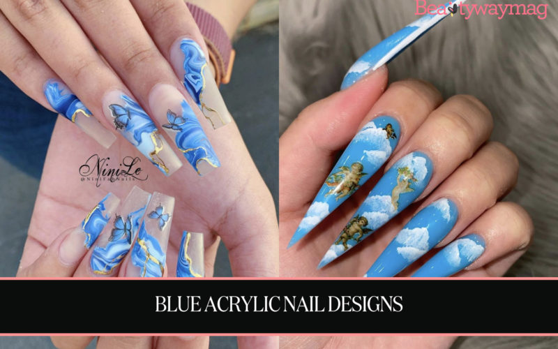 7 Blue Acrylic Nail Designs For 2022
