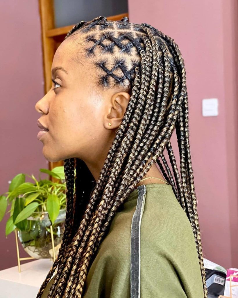 Knotless Braids With Curls