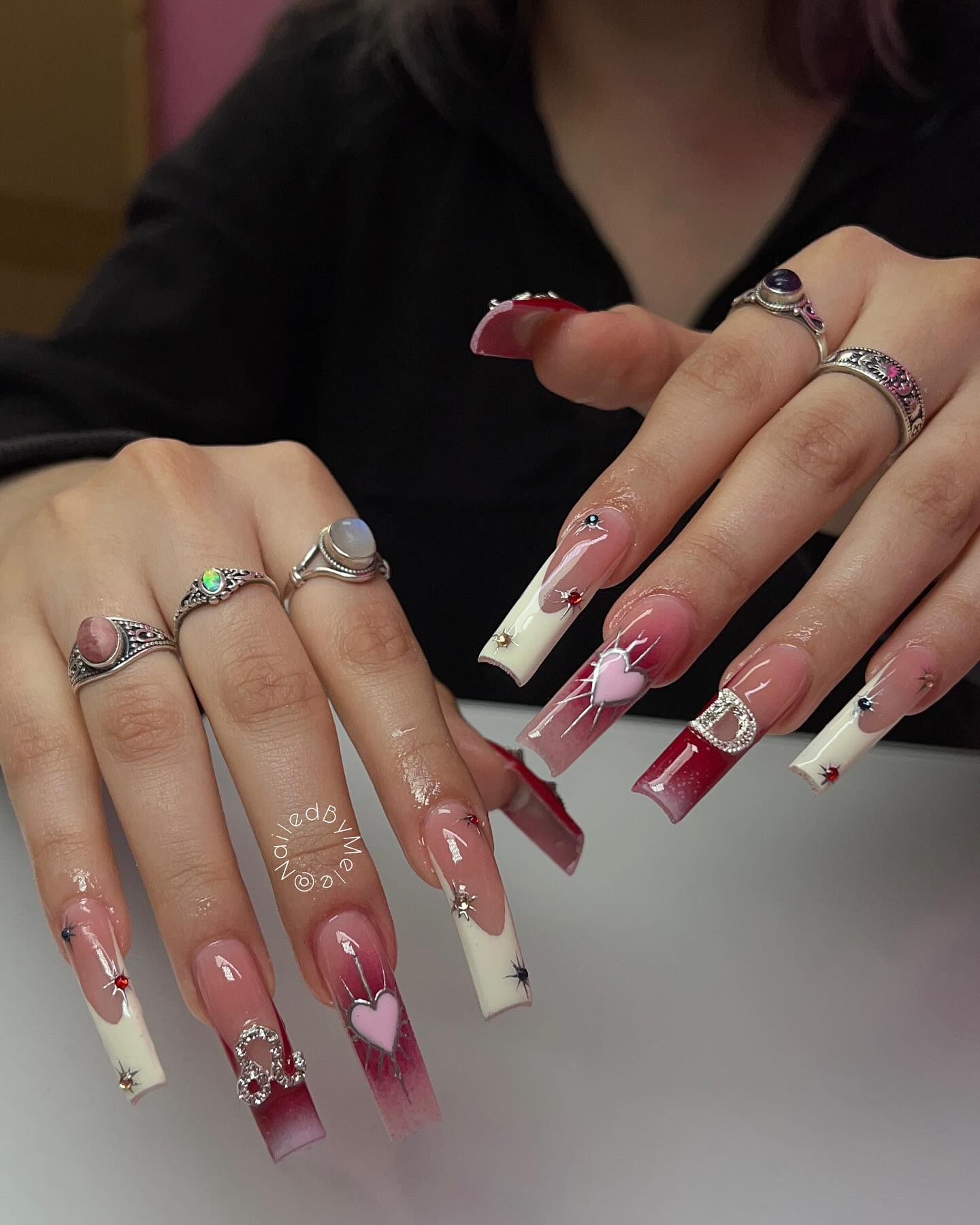 Cute Cyber Acrylic Nails