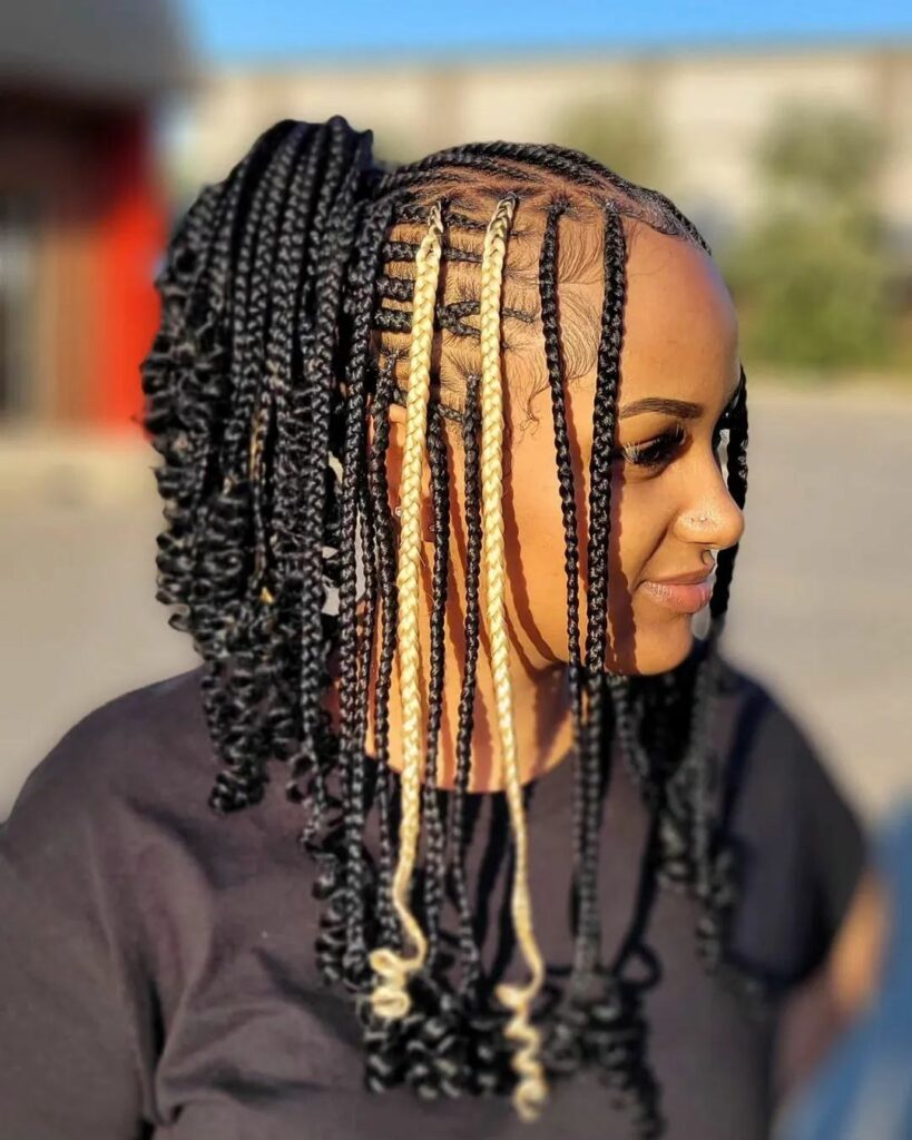 fulani knotless braids