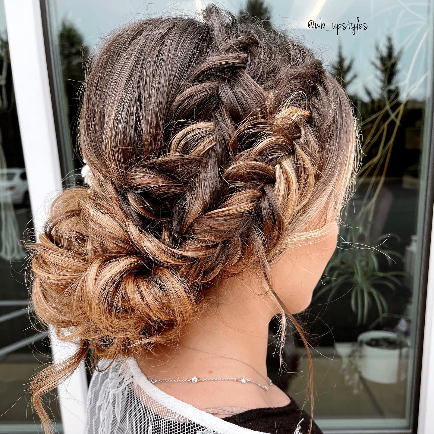 Double Sided Fishtail Braids With Low Bun