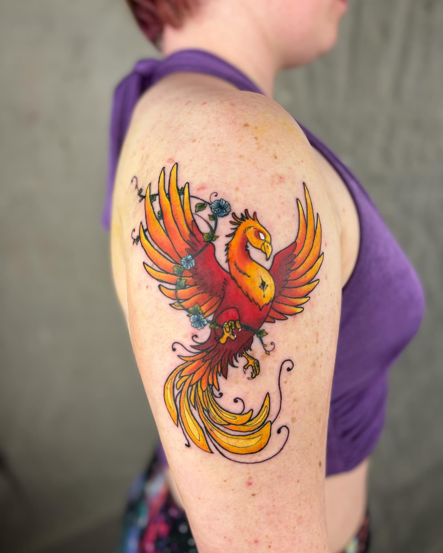 Fiery Pheonix Tattoo