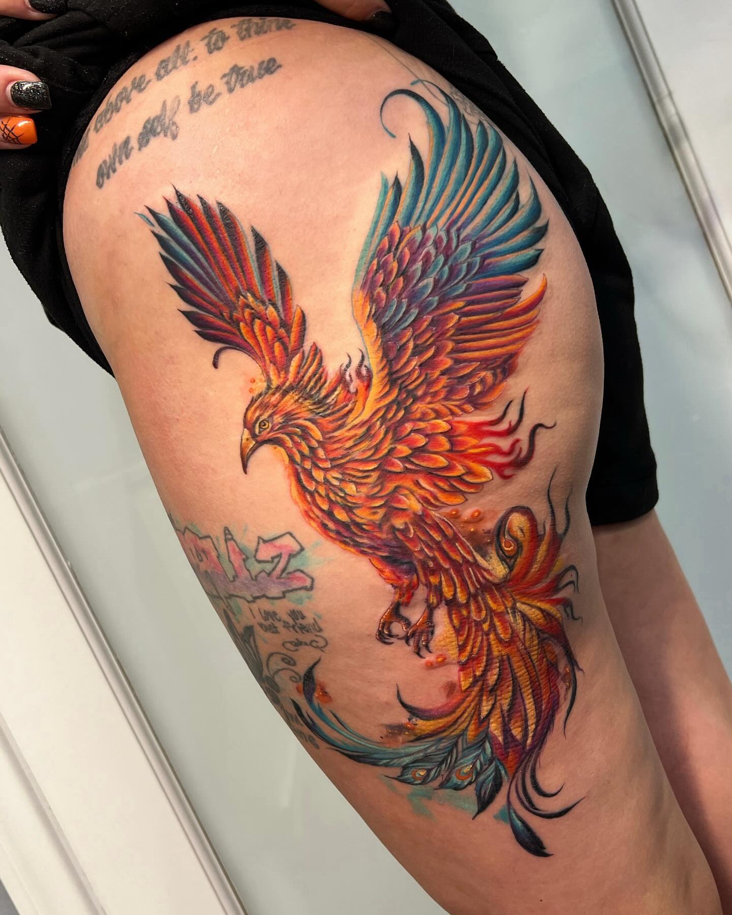 Flamy Phoenix Tattoo