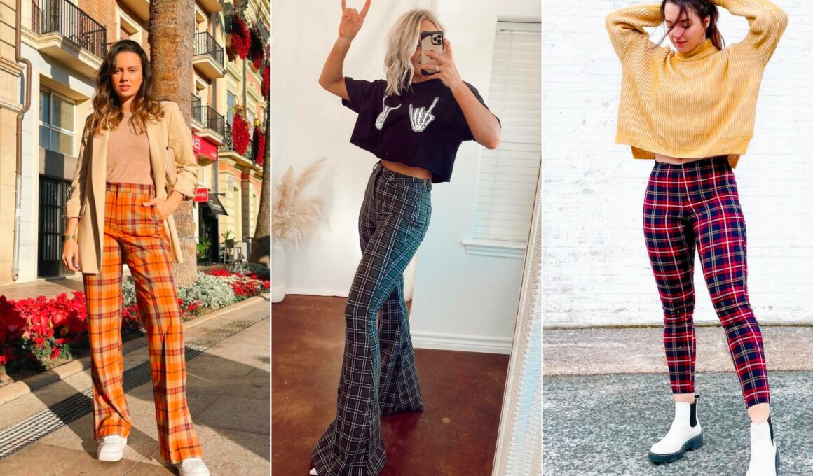 How to style plaid pants