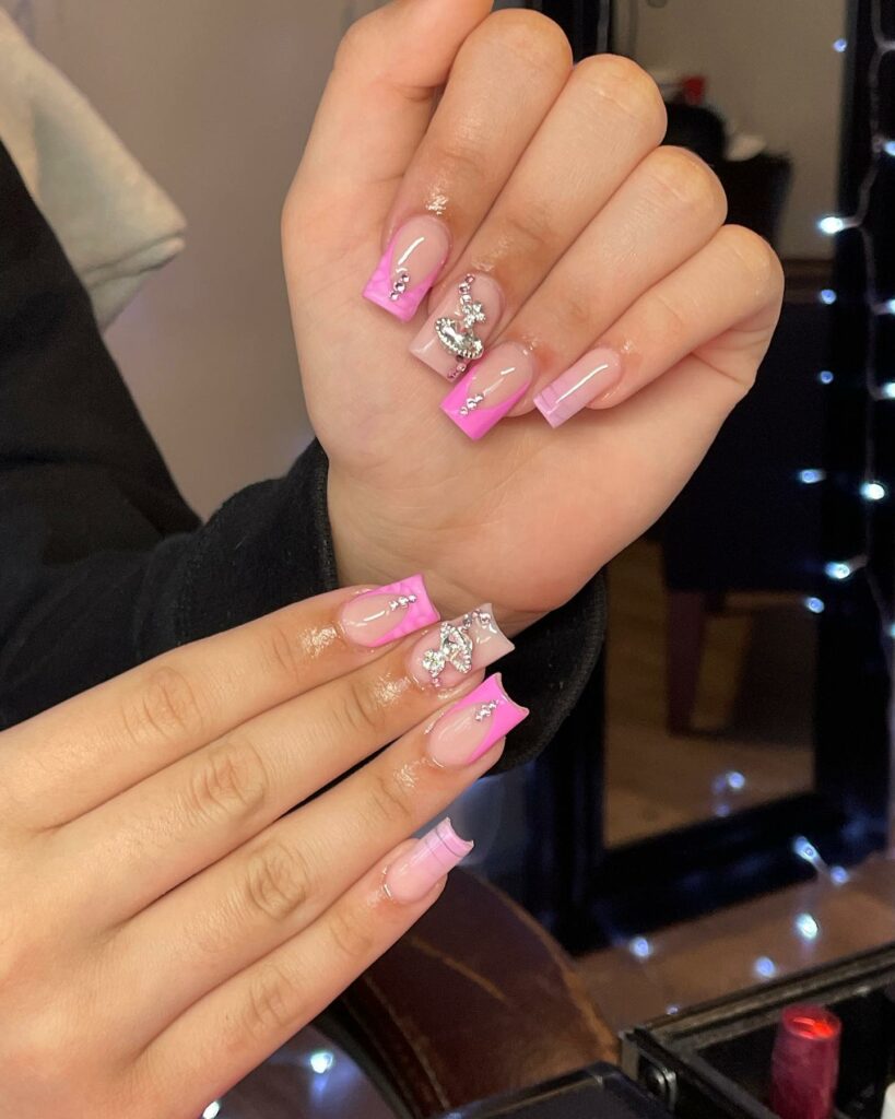 Pink Classic nails