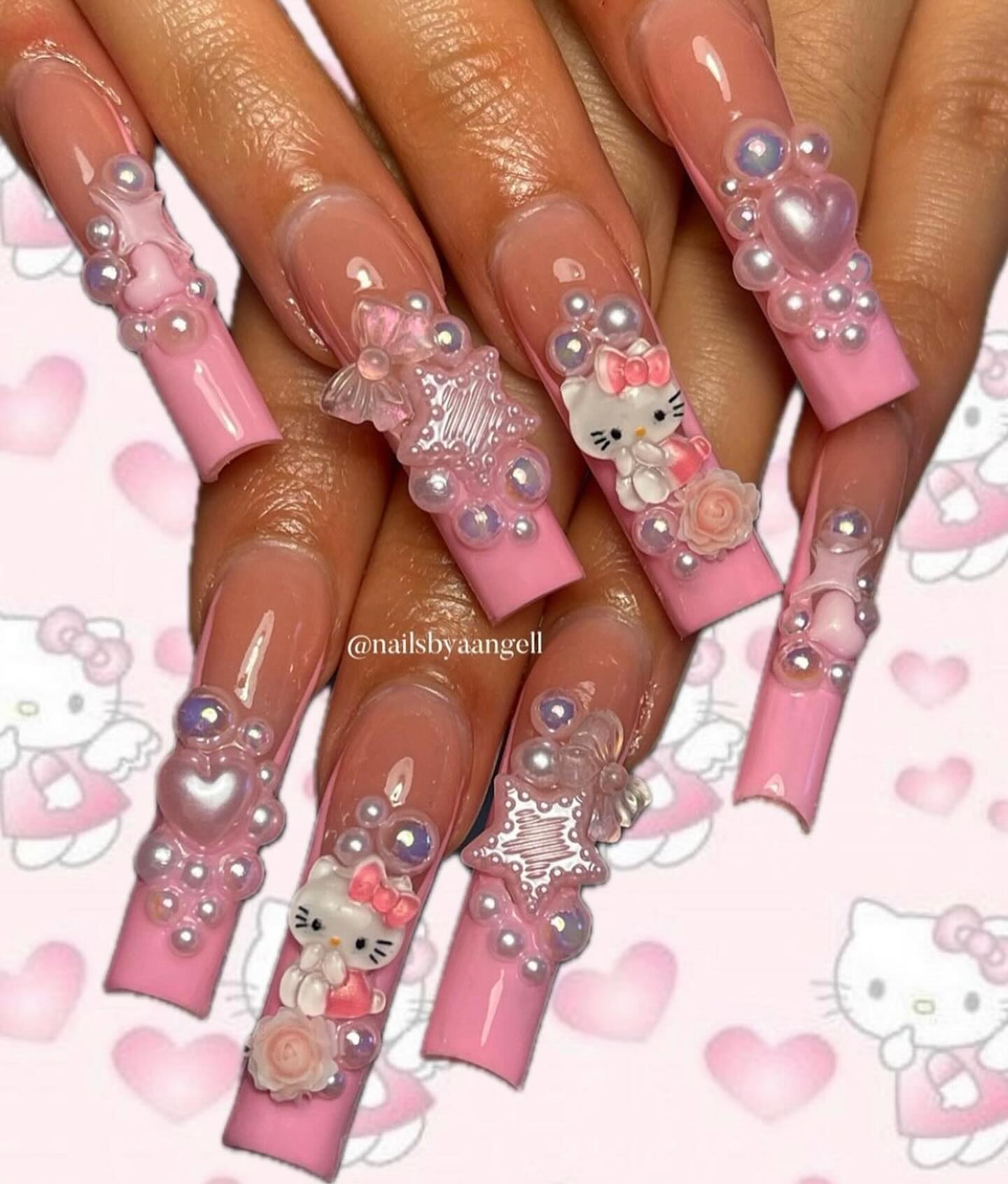Pink Coquette Nails With Princess Core