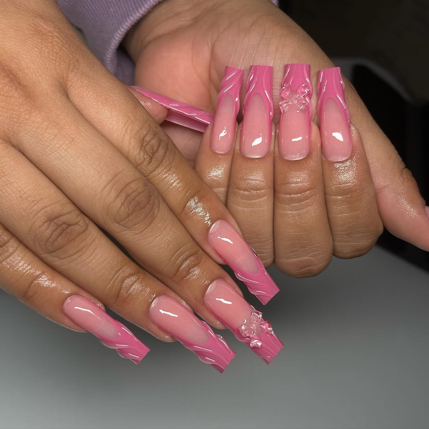Pink On Pink Coquette Nails