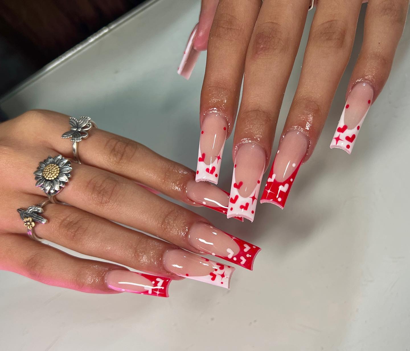Queen of Hearts Valentine nails