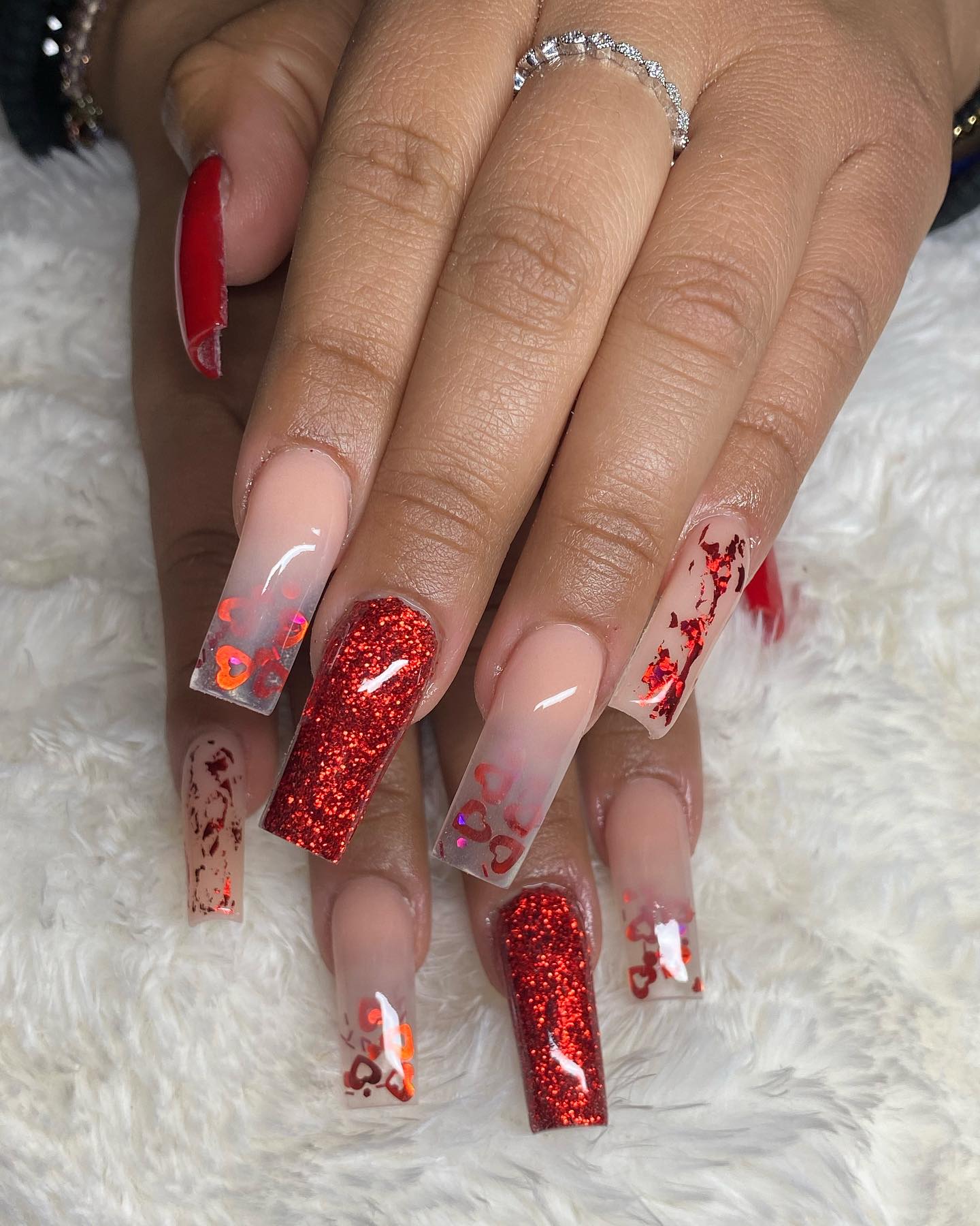 Red Valentine's Day Nails