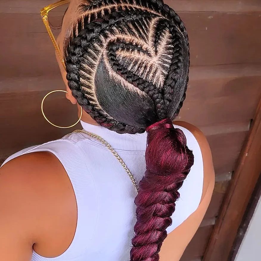 Sew In Braids With Ponytail