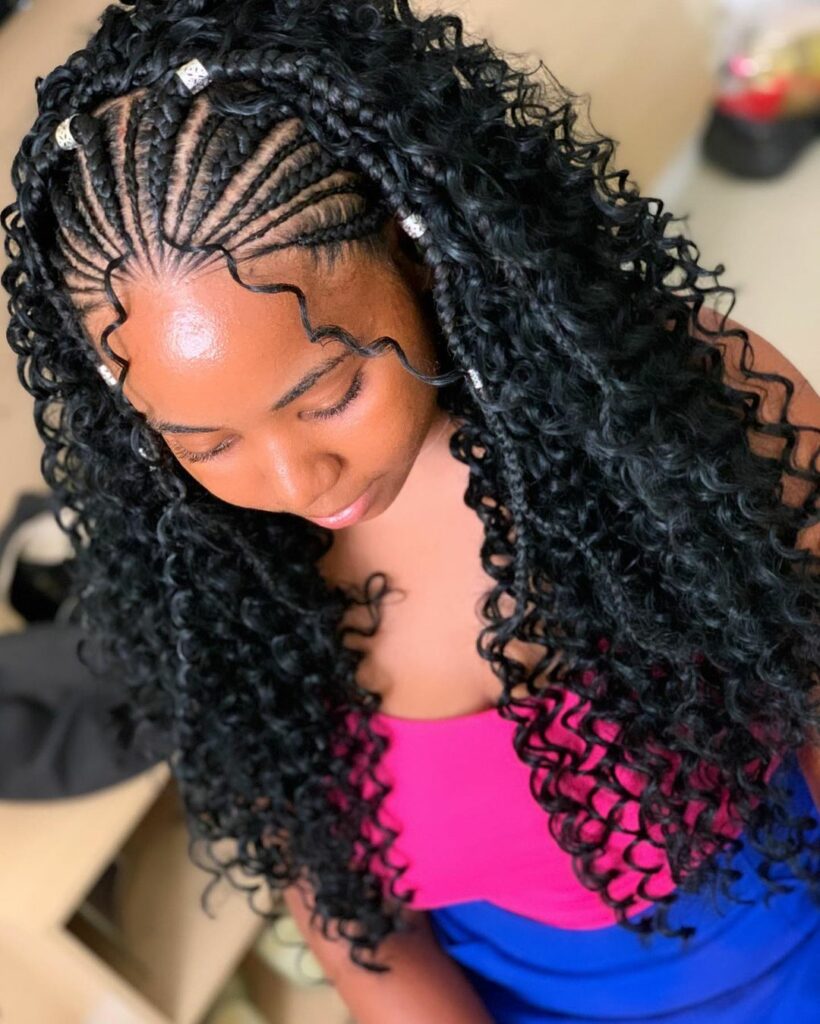Fulani Braids With Full Extensions 