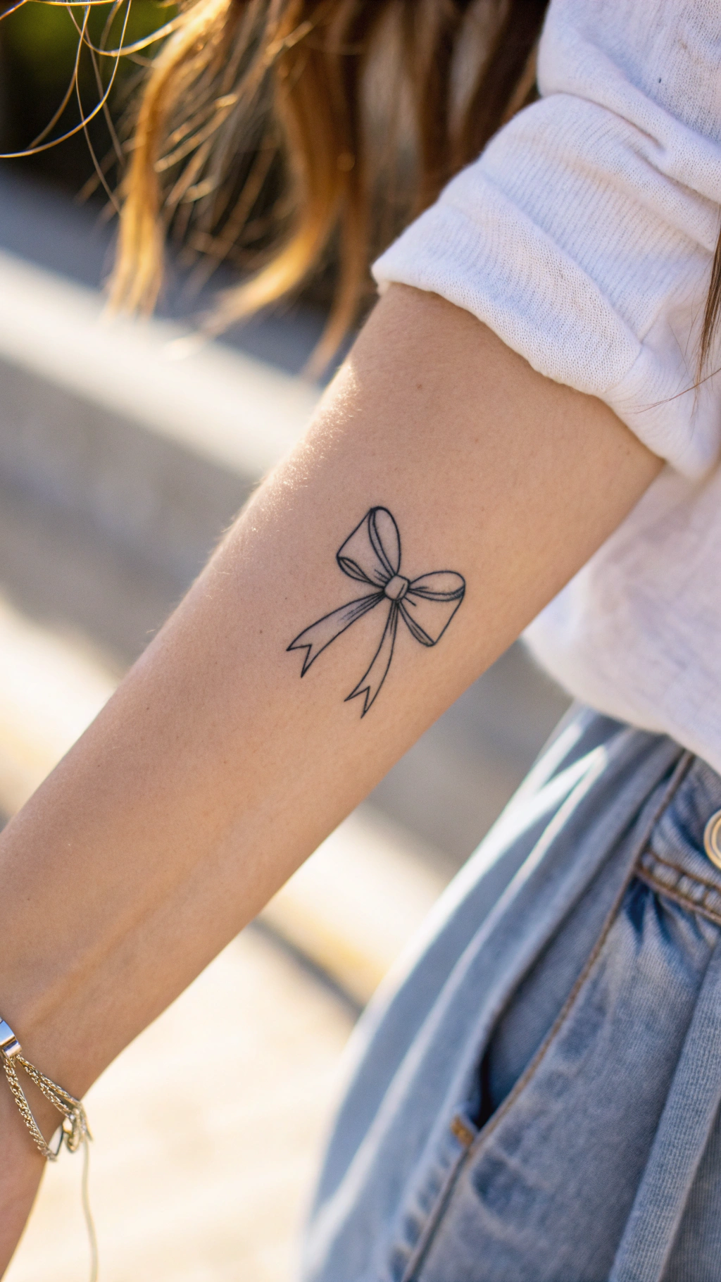 Tiny Bow Tattoo