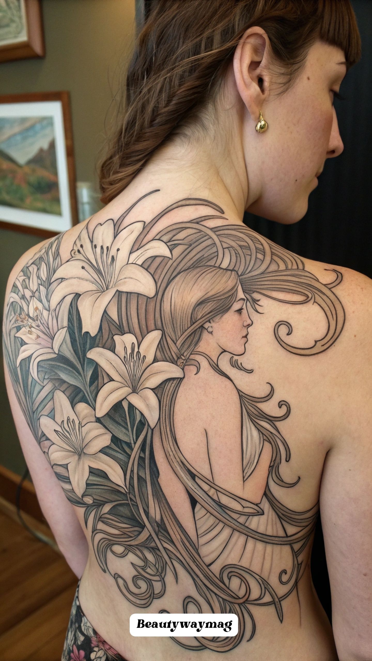 Art Nouveau Floral Frame