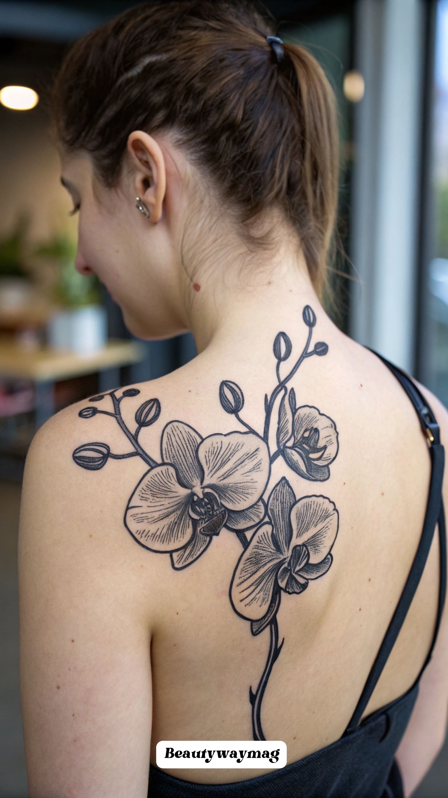 Blackwork Botanical Silhouette