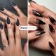 Bold Black Stiletto Nail Designs