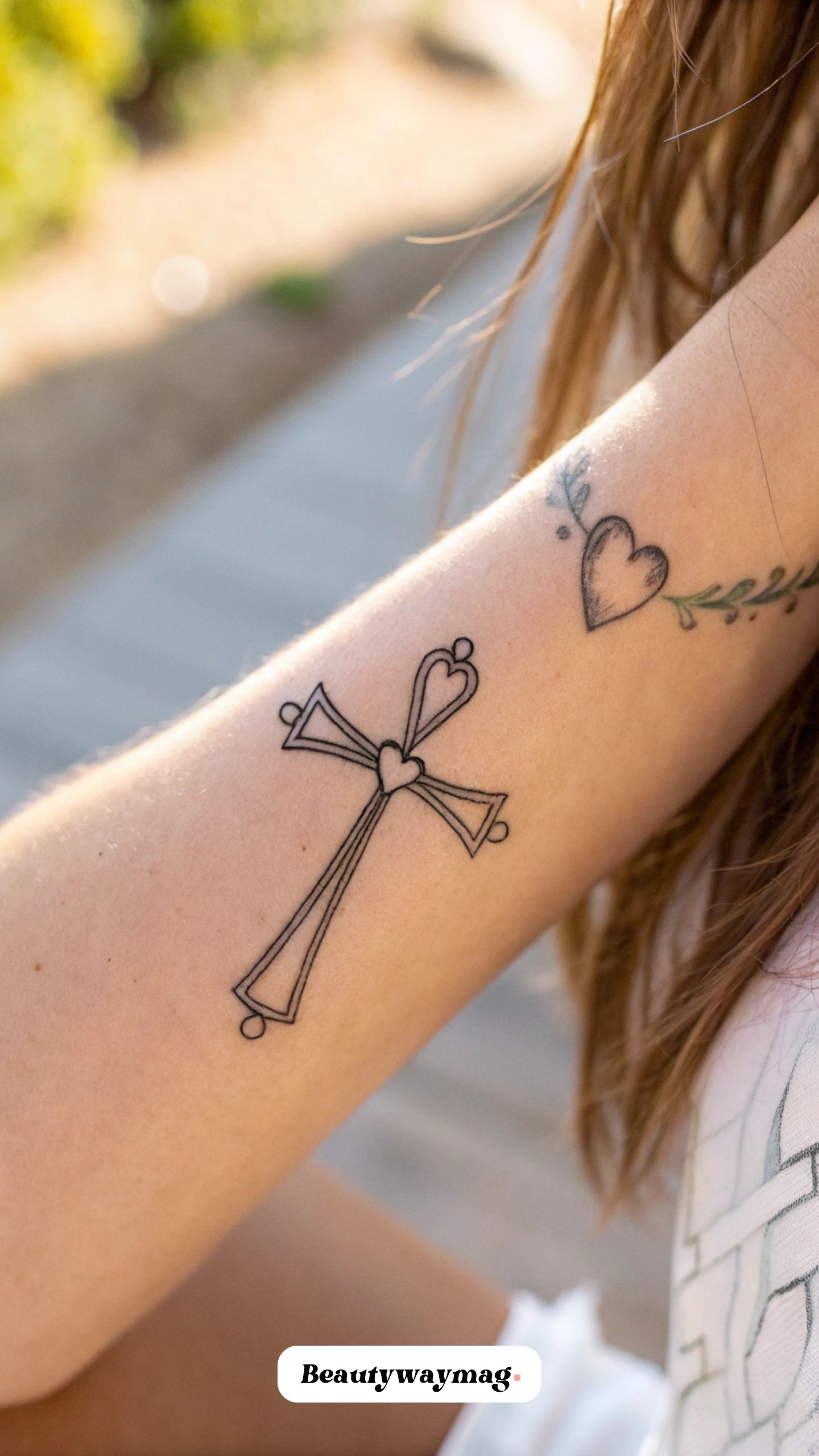 Cross with Heart Detail