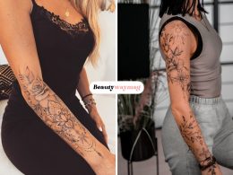 Floral Sleeve Tattoo Ideas for Women
