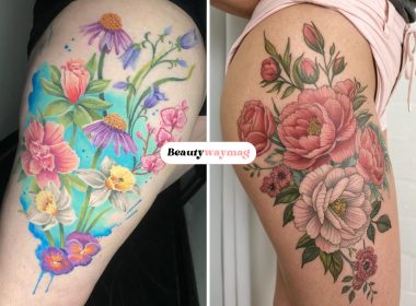 Floral Thigh Tattoo Ideas