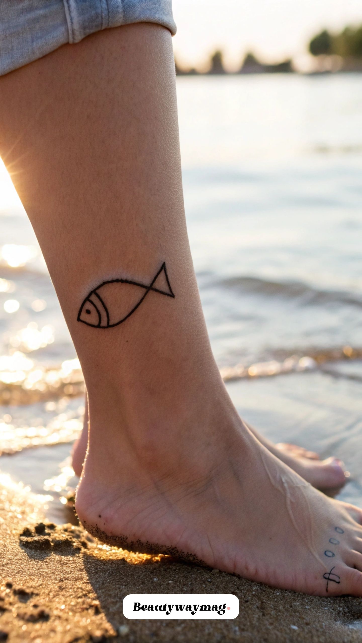 Minimal Ichthys Fish Symbol