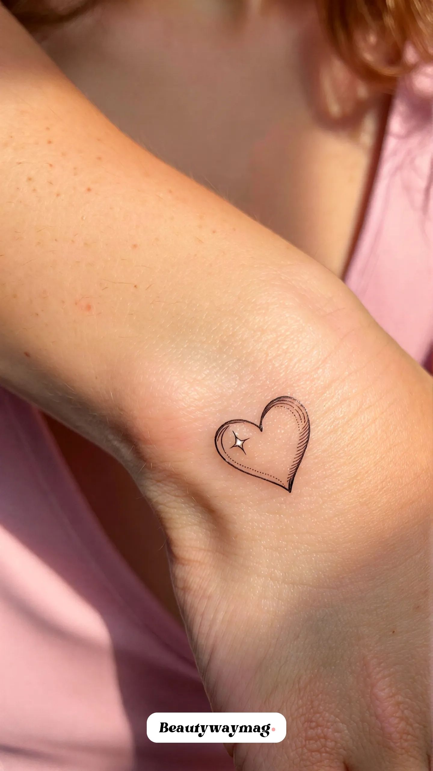 Tiny Heart with a Sparkle Dot