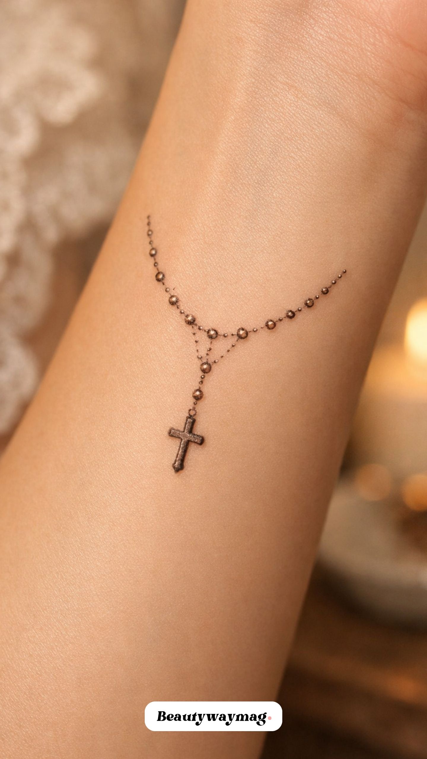 Tiny Rosary Cross