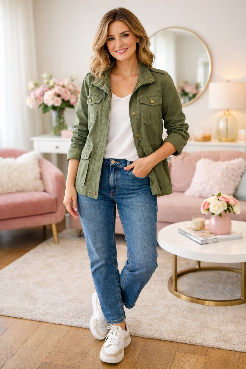 Utility Jacket With Basic Layers