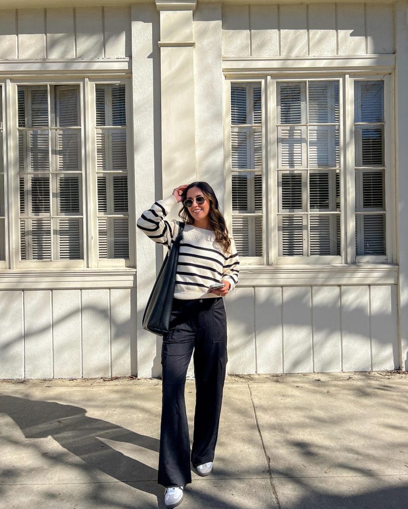 Casual Sweater and Wideleg Jeans