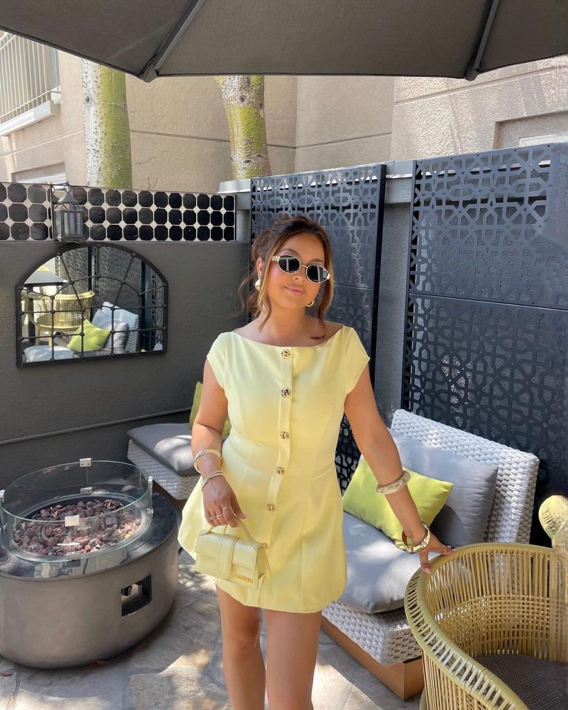 Dusty Yellow Mini Dress