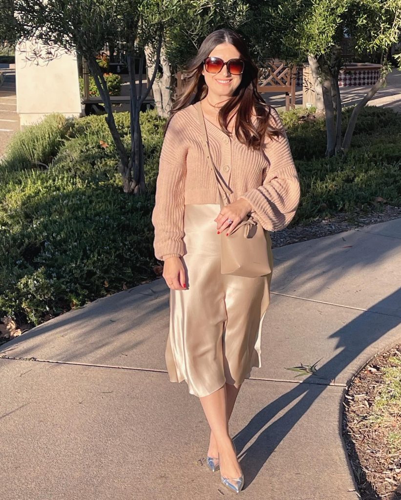 Slip Skirt and Button-Down