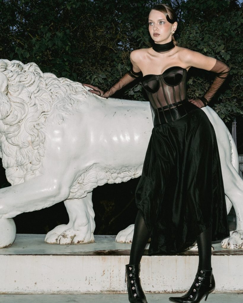 Flowy Midi Skirt and Corset Top