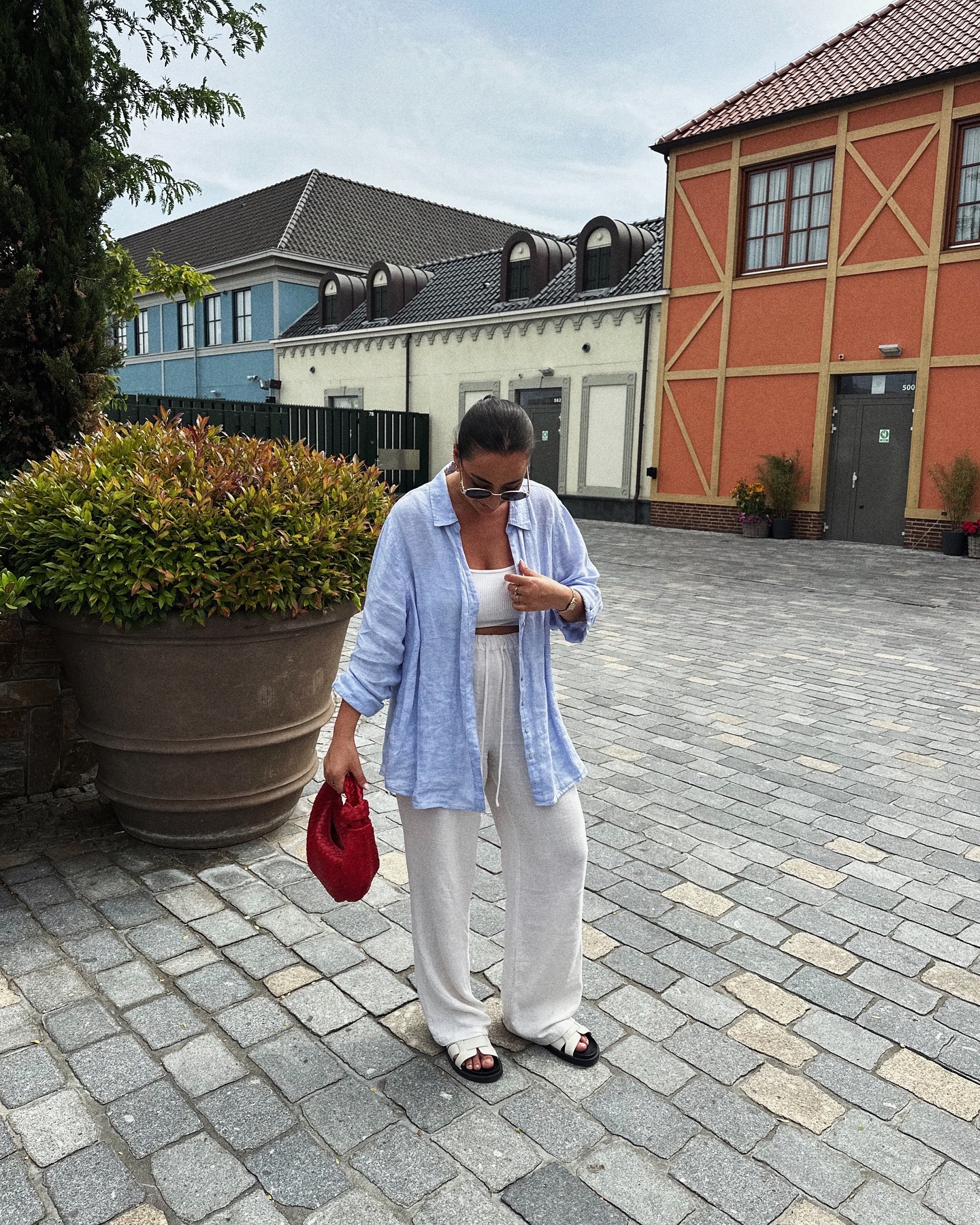 Free Linen Pant with Oversized Shirt