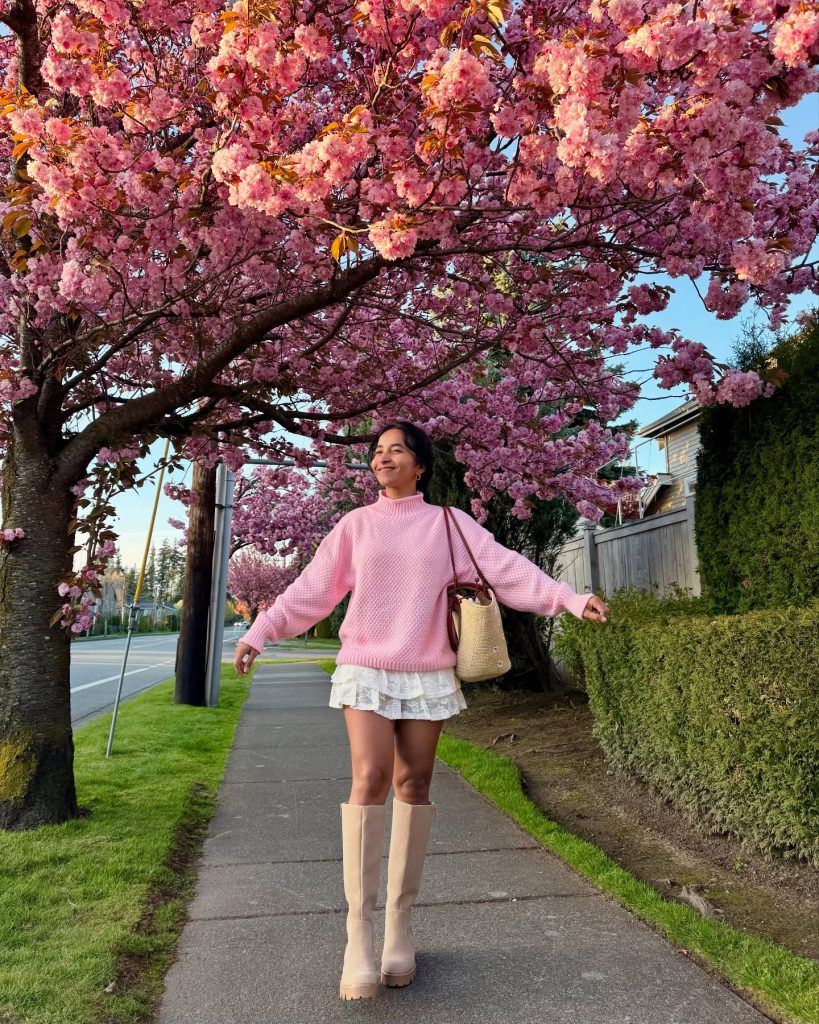 Double Bubble with Pink Sweater