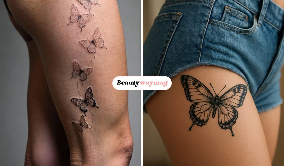 Butterfly Thigh Tattoo Ideas