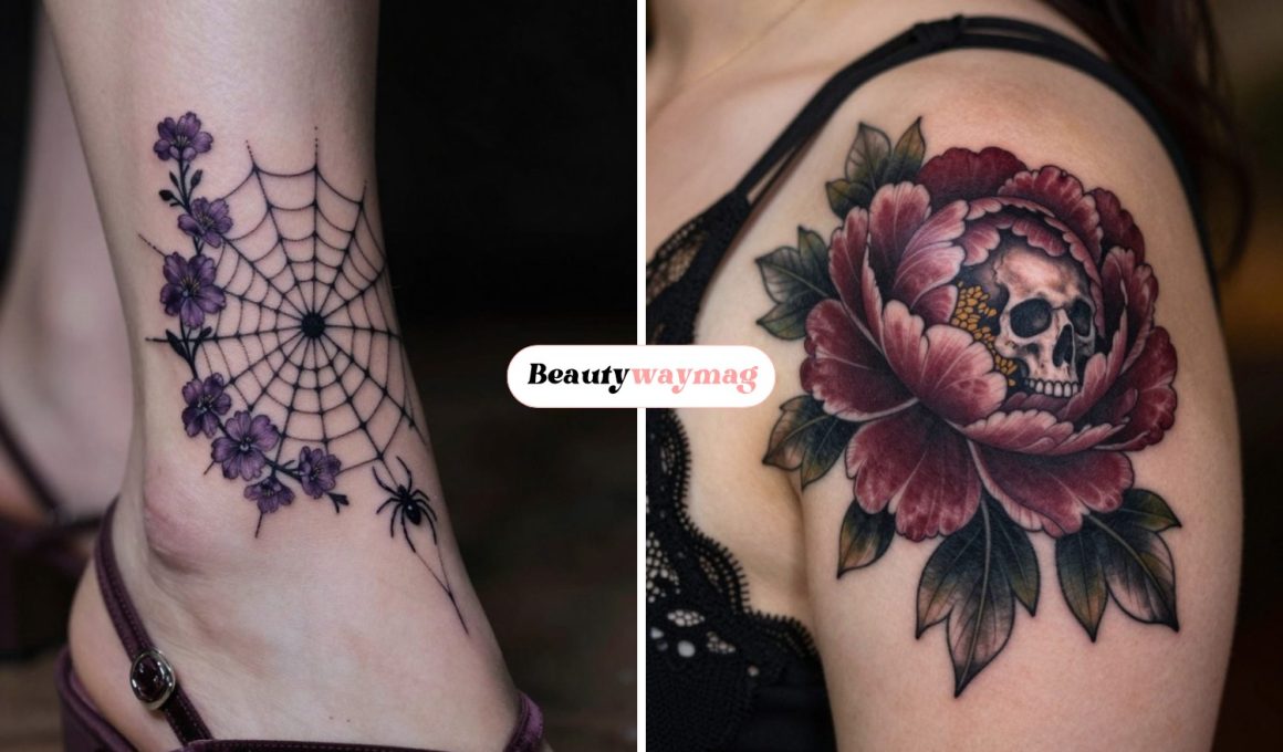 Dark Gothic Floral Tattoo Ideas