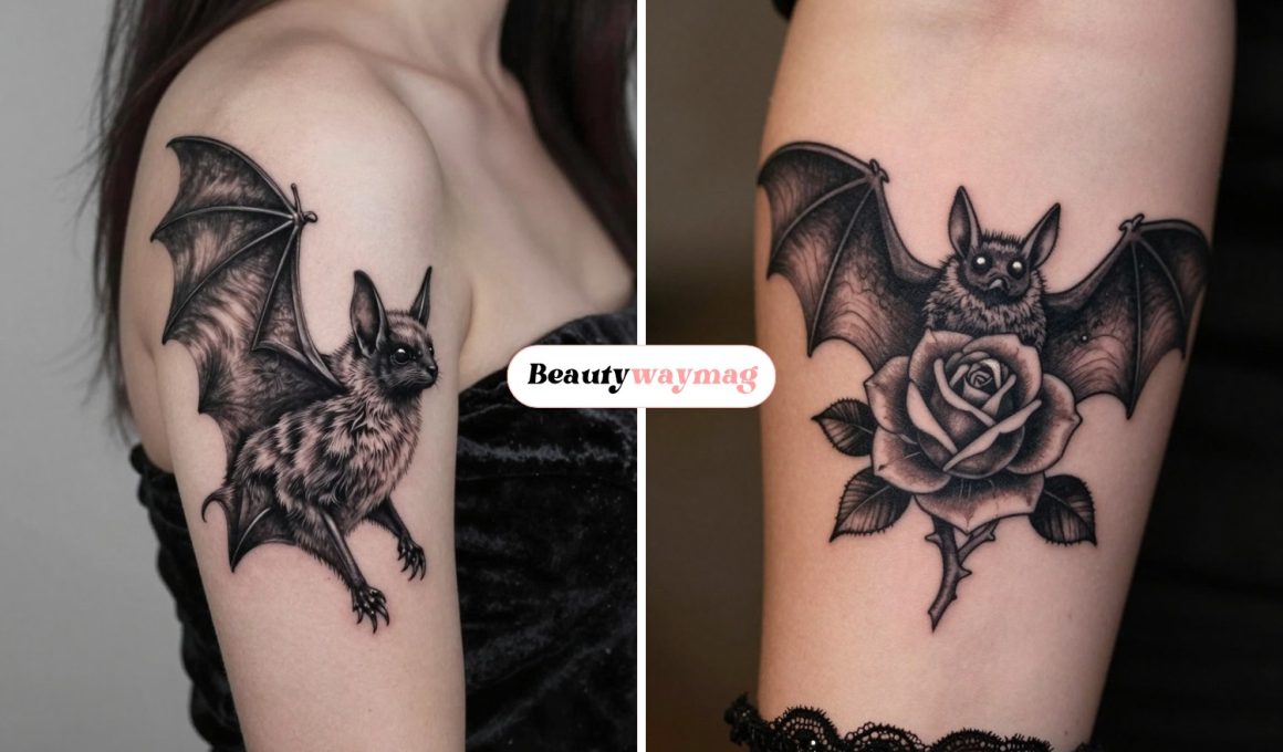 Edgy Gothic Bat Tattoo Ideas