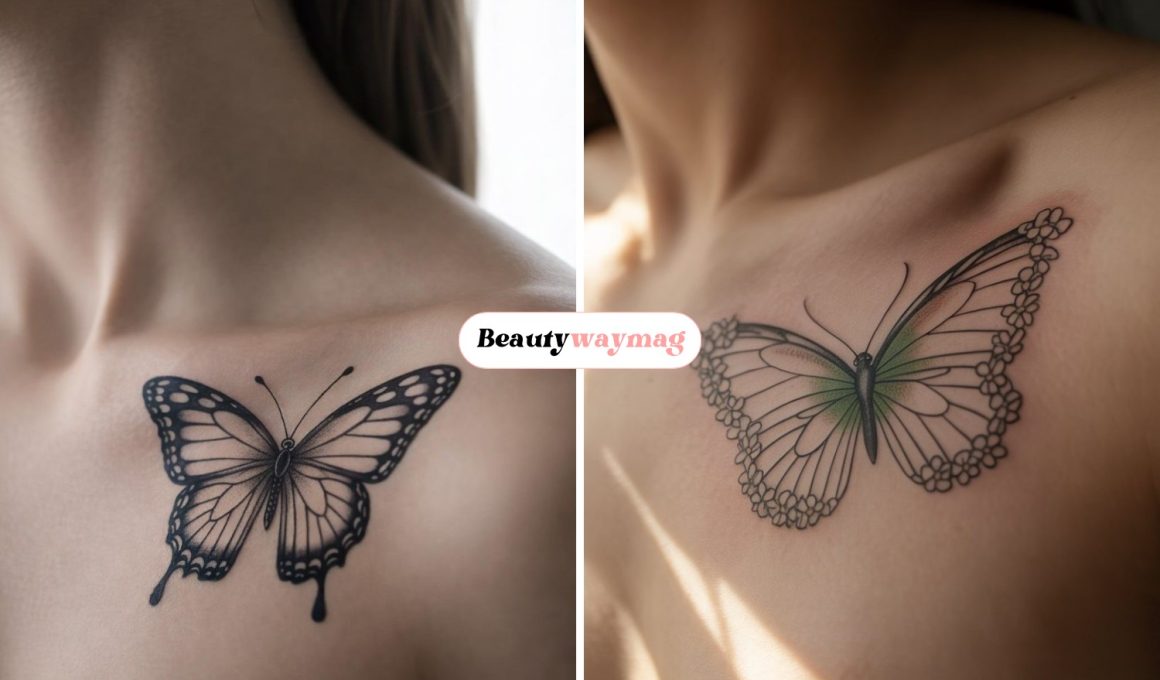 Fine Line Butterfly Tattoo Ideas