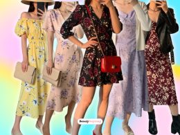 Feminine Floral Dress Ou