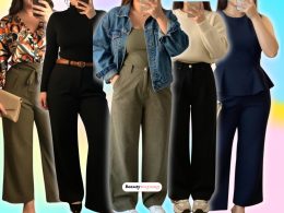 Flattering Plus Size Wide Leg Pants Outfit Ideas