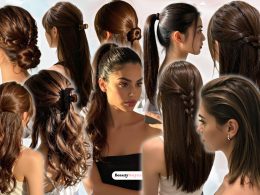 Classy Slick Back Half Up Half Down Hairstyles